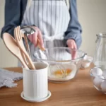 انواع جا قاشقی ایکیا مدل VALVARDAD، سفید و گالوانیزه، ارتفاع ۱۳ سانتی‌متر