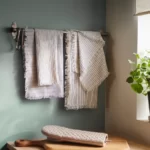 ست دستمال آشپزخانه ایکیا مدل VALVARDAD، طرح سفید و آبی، اندازه ۴۵×۶۰ سانتی‌متر