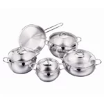 سرویس قابلمه استیل ۹ پارچه کرکماز مدل تامبیک ۱۸۰۰