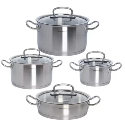 سرویس قابلمه و تابه استیل ۸ پارچه کرکماز مدل پرولاین کد ۱۱۴۷