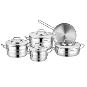 سرویس قابلمه استیل کرکماز ۹ پارچه مدل A2050