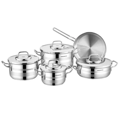 سرویس قابلمه استیل کرکماز ۹ پارچه مدل A2050